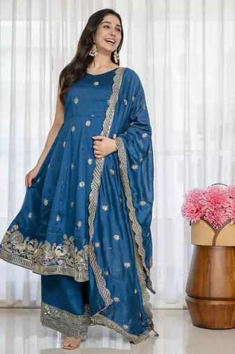 Rama simmar silk party wear embroidery suit set