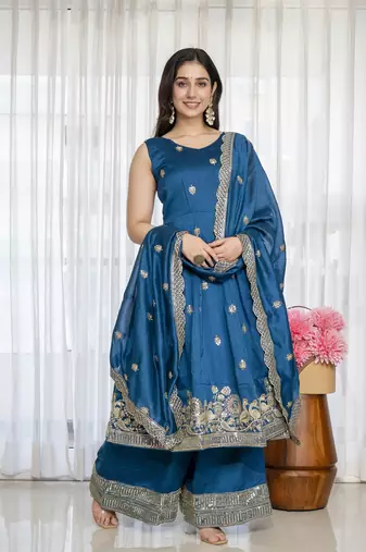 Rama simmar silk party wear embroidery suit set