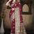 Wine Banarasi Satin Silk Saree with Silver Zari & Thread Woven Border and Rich Traditional Pallu