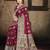 Wine Banarasi Satin Silk Saree with Silver Zari & Thread Woven Border and Rich Traditional Pallu