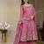 Dusty rose crunchy silk  party wear embroidery sharara suit set