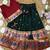 green paithani pattu pavadai for girls ethnic wear