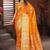 Mustard Banarasi Satin Silk Saree with Silver Zari & Thread Woven Border and Rich Traditional Pallu