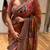 Multicolor Chinon silk blend Saree With Mirror Work