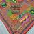 Multicolor Chinon silk blend Saree With Mirror Work