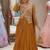 Mustard Color Embroidery Sequence Work Rangoli Silk Lehenga Choli 