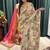 White silk blend Saree With Sequins And Foil Mirror Work