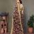 Beige chiffon printed designer saree