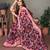 Peach chiffon printed designer saree