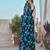 Royal blue chiffon printed designer saree