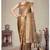Brown cotton silk digital print designer saree
