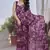 Wine chiffon printed saree