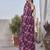 Wine chiffon printed designer saree