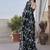 Black chiffon printed designer saree