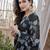 Black chiffon printed designer saree