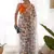 Off white chiffon printed saree