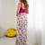 Off white chiffon printed designer saree