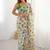 Off white chiffon printed designer saree