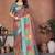 Wine and rama coton silk digital print designer saree