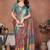 Wine and rama coton silk digital print designer saree