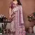 Wine and off white coton silk digital print designer saree