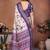 Purple and off white coton silk digital print designer saree