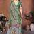 Green coton silk digital print designer saree