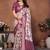 Wine and off white coton silk digital print designer saree