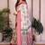 Off white cotton silk floral print designer saree