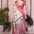 Off white cotton silk floral print designer saree