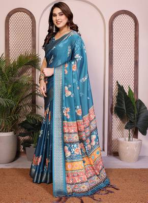 Rama cotton silk floral print saree 3