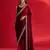 Maroon rangoli silk embroidered lace work party wear saree