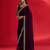 Wine rangoli silk embroidered lace work party wear saree