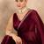 Deep maroon rangoli silk embroidered lace work party wear saree
