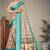 Cream cotton silk digital print designer saree