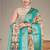 Cream cotton silk digital print designer saree