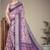 Lavender cotton silk digital print designer saree