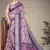 Lavender cotton silk digital print designer saree