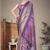 Lavender cotton silk digital print designer saree