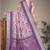 Lavender cotton silk digital print designer saree