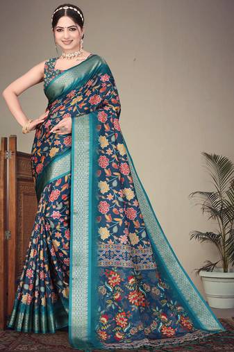 Rama cotton silk digital print saree
