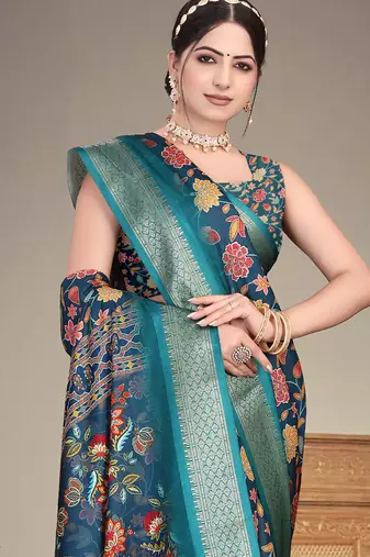 Rama cotton silk digital print saree
