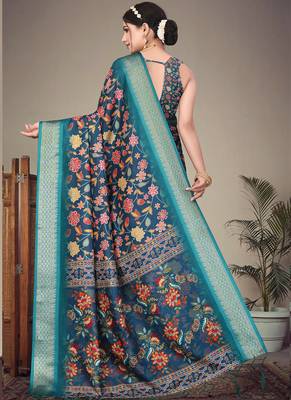 Rama cotton silk digital print saree 4