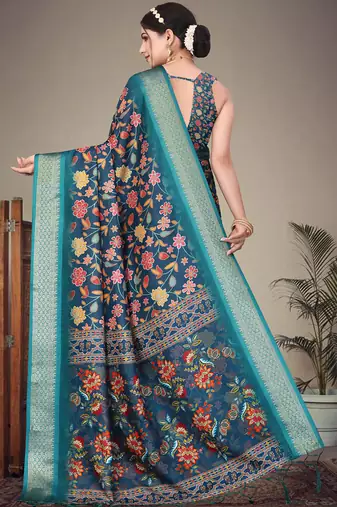 Rama cotton silk digital print saree