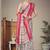 Off white cotton silk digital print designer saree