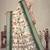 Cream and green cotton silk digital print designer saree