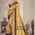 Yellow cotton silk digital print designer saree