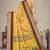 Yellow cotton silk digital print designer saree