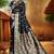 Black Banarasi Satin Silk Saree with Silver Zari & Thread Work Floral Design and Rich Traditional Pallu