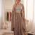 Beige Color Embroidered Work Banglori Silk Blouse Sharara Set
